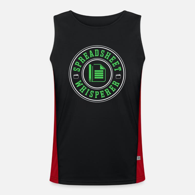 Collègue feuille de calcul Comptable de travail de table Débardeur respirant contrasté Homme 