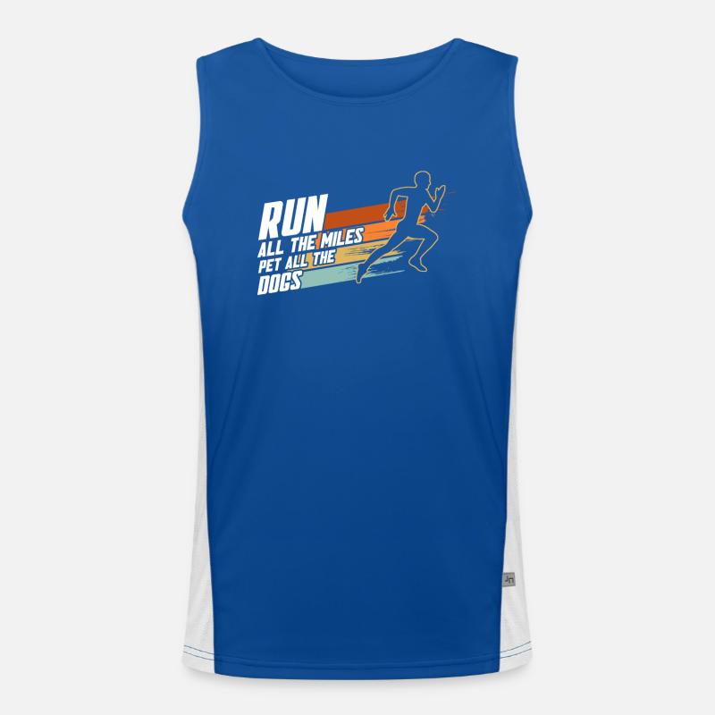 Läuferin Marathon Hundemutter Hunde Mutter Funktionelles Kontrast-Tank Top für Männer 