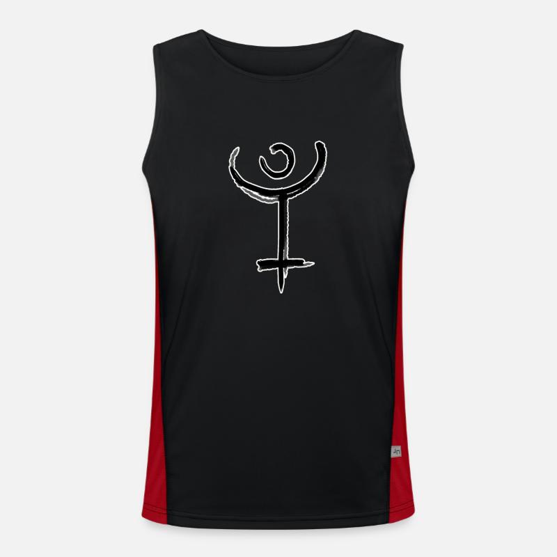 Pluto Astrology Symbol Men's Functional Contrast Tank Top 