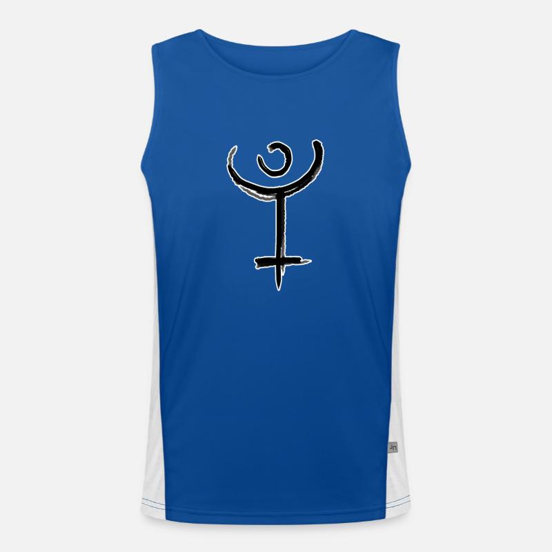 Pluto Astrology Symbol Men's Functional Contrast Tank Top 