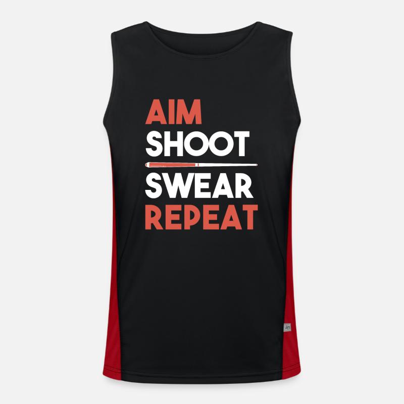 Snooker Pool Billard Funktionelles Kontrast-Tank Top für Männer 