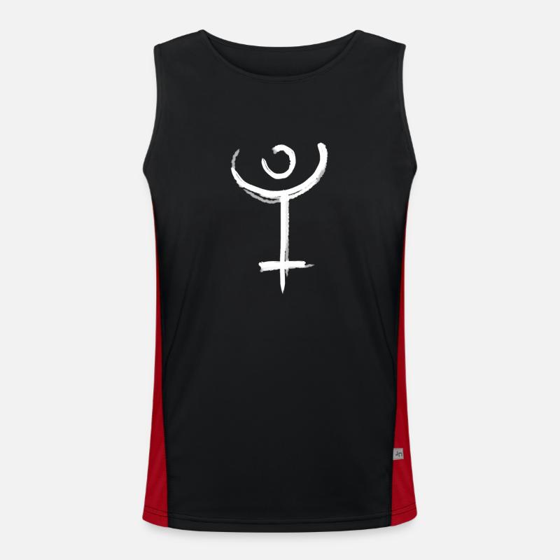 Pluto Astrology Symbol Men's Functional Contrast Tank Top 