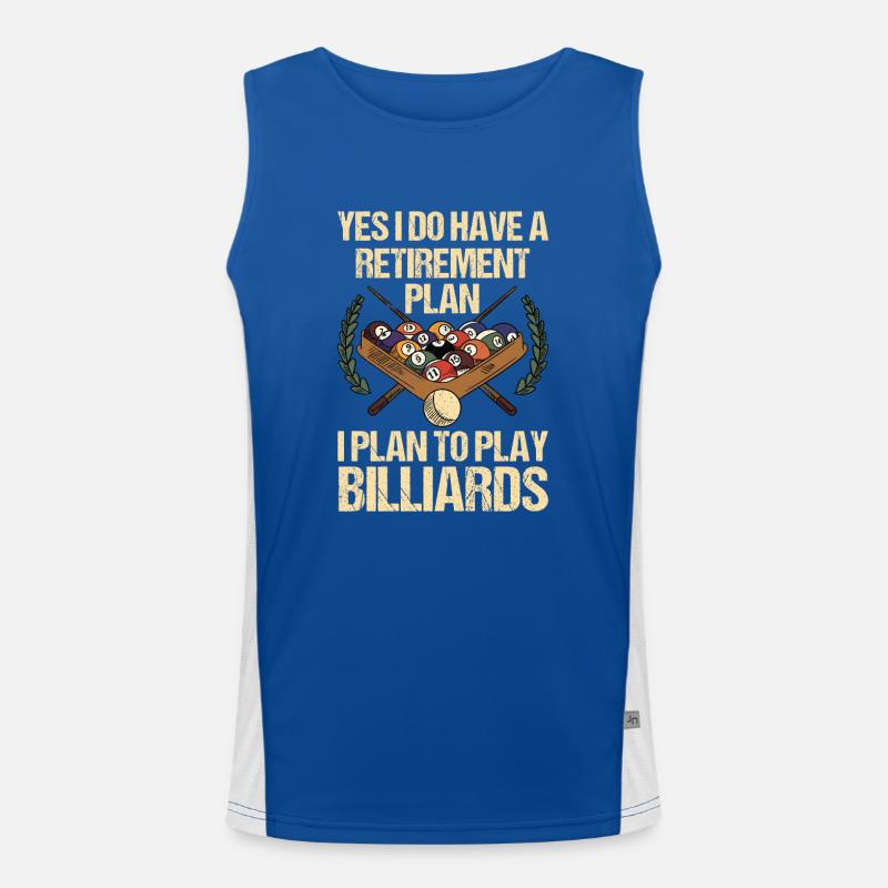 Snooker Pool Billiards Men's Functional Contrast Tank Top 