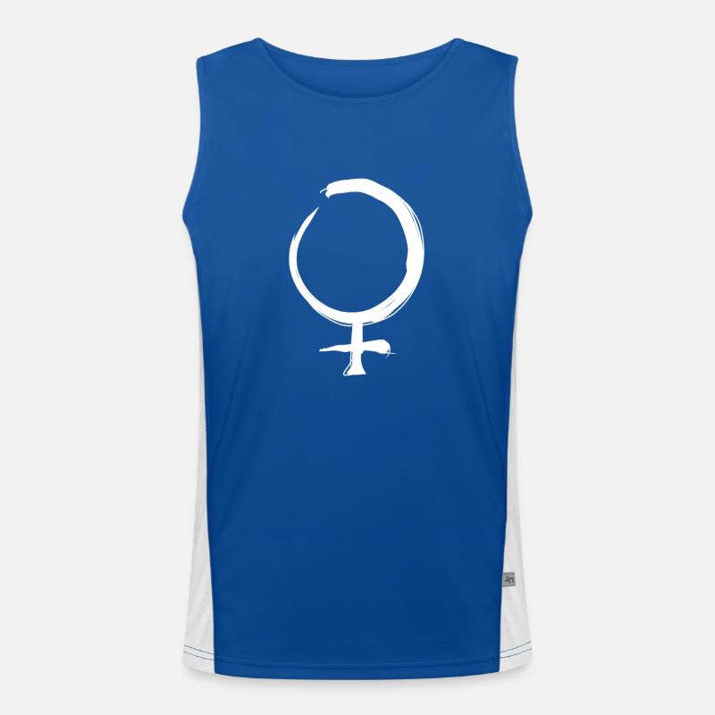 Venus Astrology Symbol Men's Functional Contrast Tank Top 