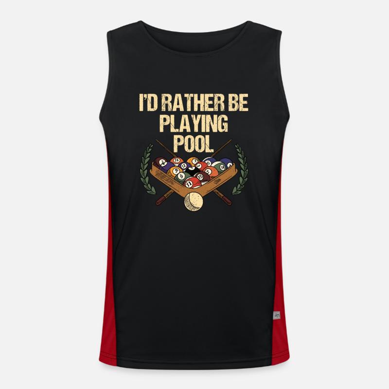 Snooker Pool Billard Funktionelles Kontrast-Tank Top für Männer 