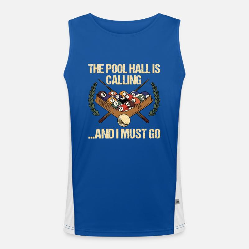 Snooker Pool Billiards Men's Functional Contrast Tank Top 