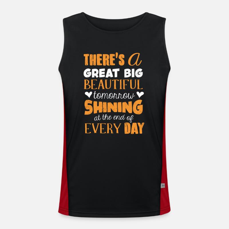 There is tomorrow a great beautiful beautiful beautiful beautiful Men's Functional Contrast Tank Top 