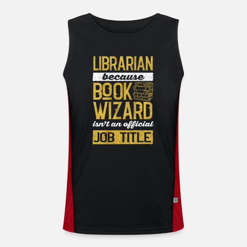 Librarian, Book Assistant, Library Men's Functional Contrast Tank Top 