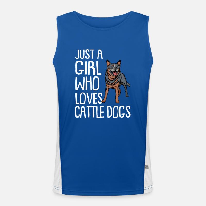 Australian Cattle Dog Geschenk Hunde Funktionelles Kontrast-Tank Top für Männer 