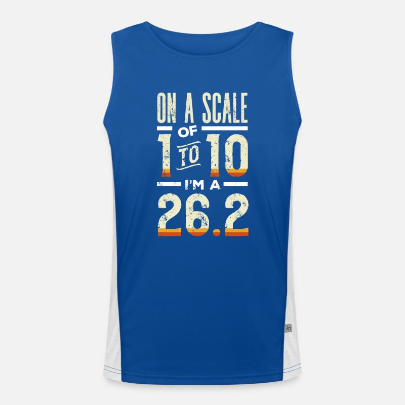 Marathoner, Marathon, Läufer, 26, 2 Funktionelles Kontrast-Tank Top für Männer 