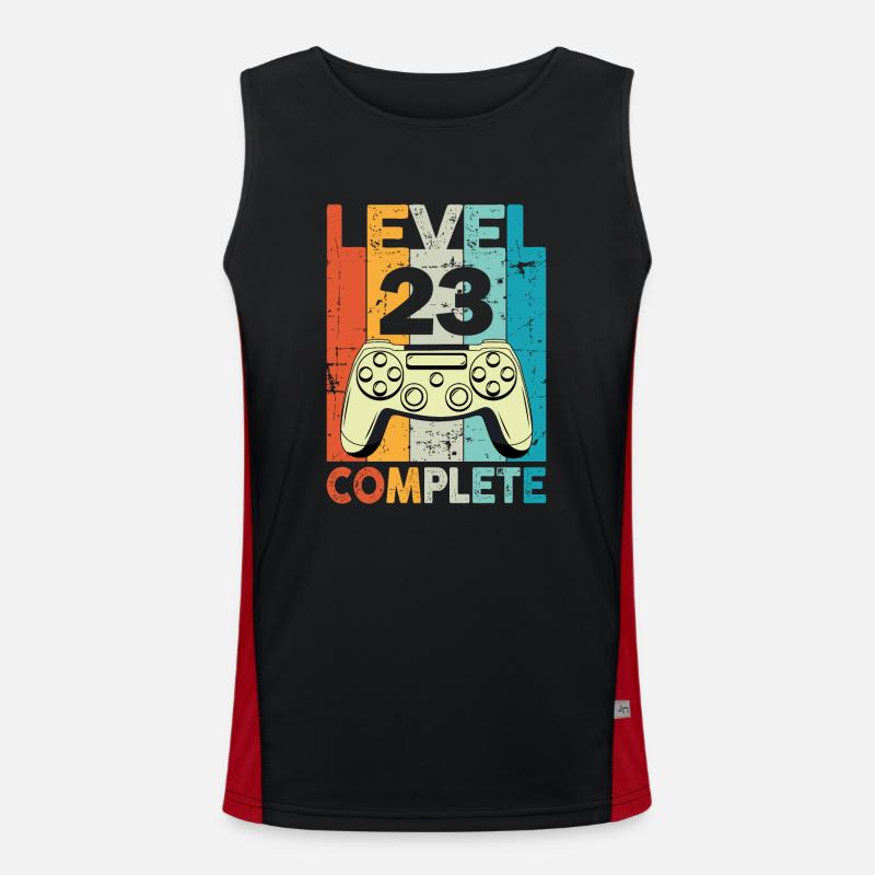 Level 23 Complete Gaming Birthday Men's Functional Contrast Tank Top 