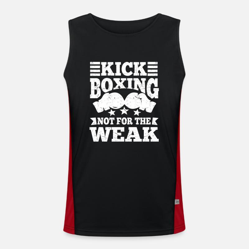 Kickboxing Not For The Weak Funny Kickboxer Gift Funktionelles Kontrast-Tank Top für Männer 