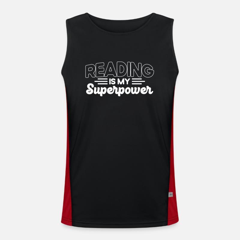 Book Reading Book Gift Reading Books Men's Functional Contrast Tank Top 