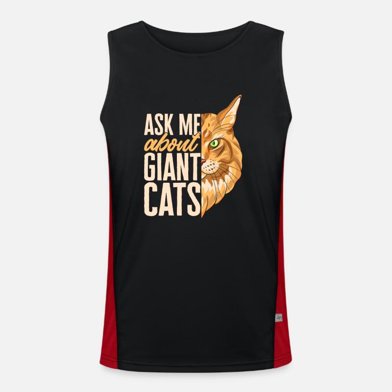 Maine Coon Katze Funktionelles Kontrast-Tank Top für Männer 