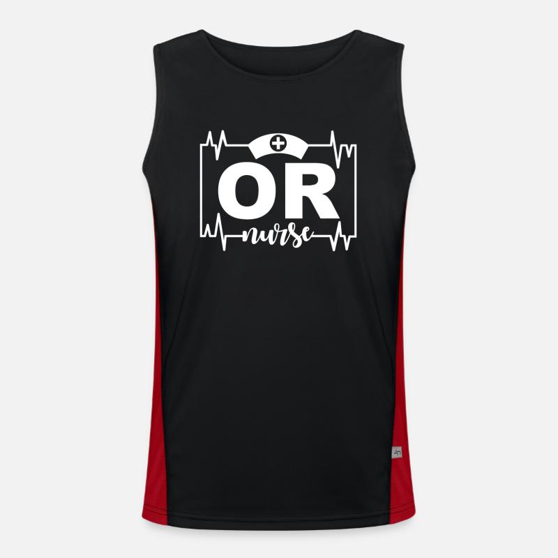 OP Krankenschwester Funktionelles Kontrast-Tank Top für Männer 