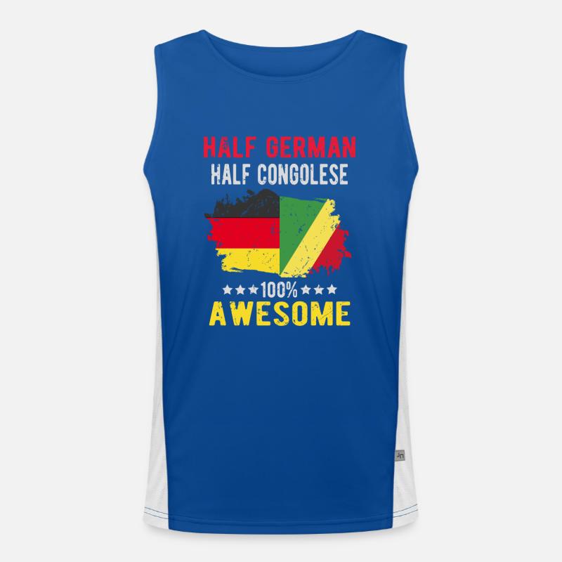 Half German Half Congolese Men's Functional Contrast Tank Top 