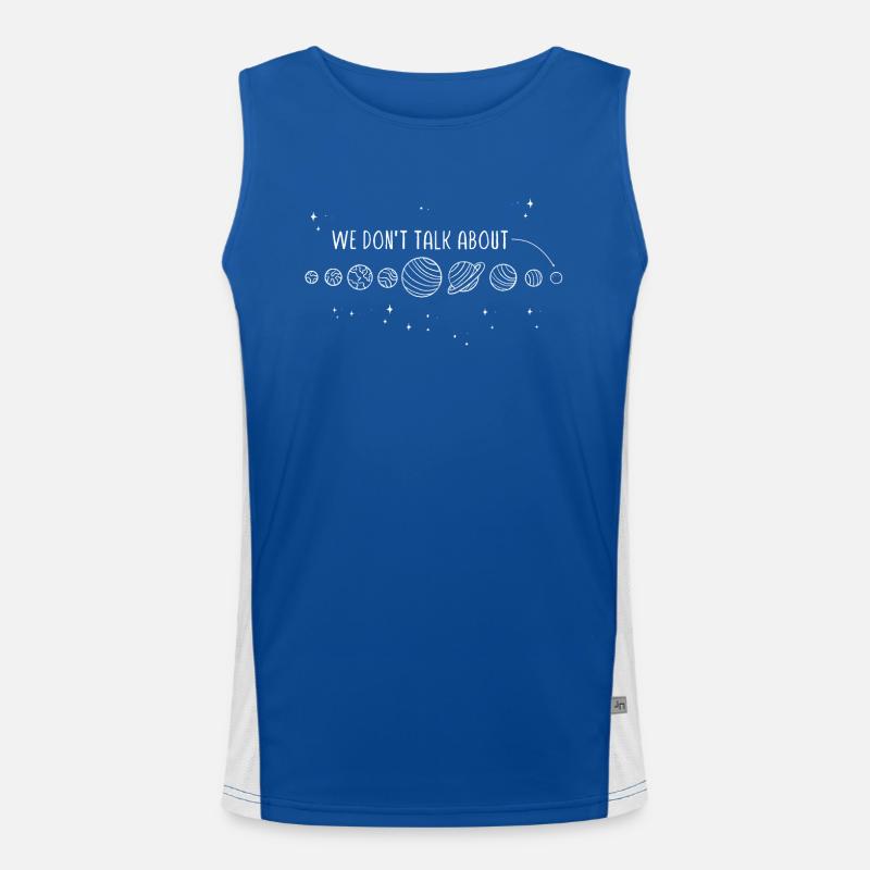 Wir Reden Nicht Über Pluto, Planeten, Pluto Funktionelles Kontrast-Tank Top für Männer 