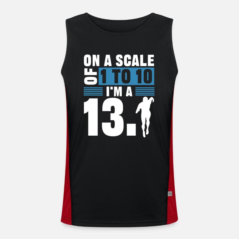 Halbmarathon, Marathon, Läufer Funktionelles Kontrast-Tank Top für Männer 