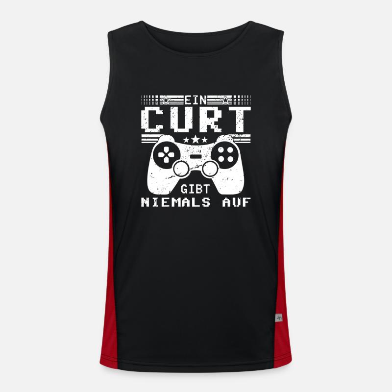 Curt Gaming Konsole PC Gamer Geschenk Funktionelles Kontrast-Tank Top für Männer 