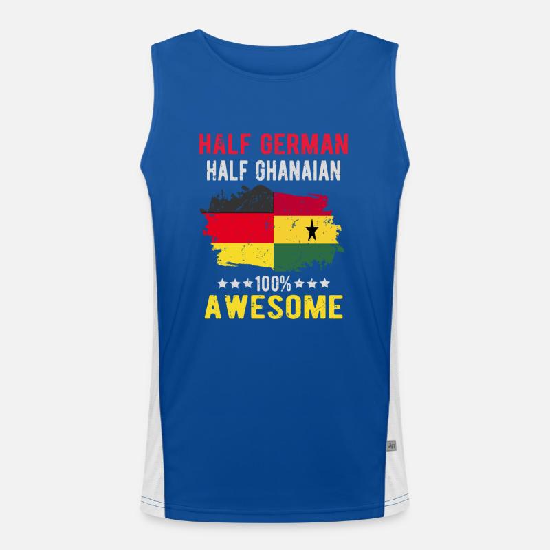 Half German Half Ghanese Men's Functional Contrast Tank Top 