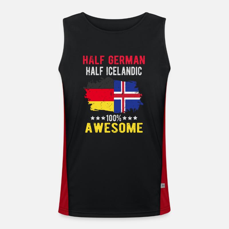 Half German Half Icelander Men's Functional Contrast Tank Top 