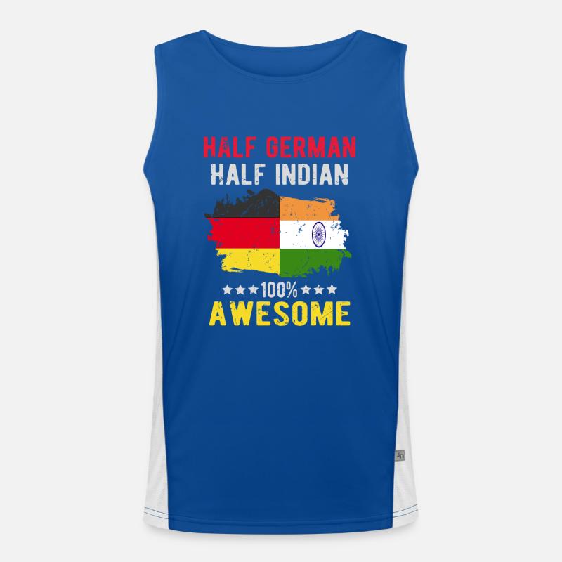 Half German Half Indian Men's Functional Contrast Tank Top 
