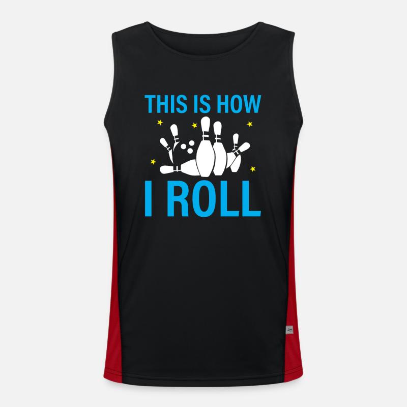 This Is How I Bowl - Bowling Funktionelles Kontrast-Tank Top für Männer 
