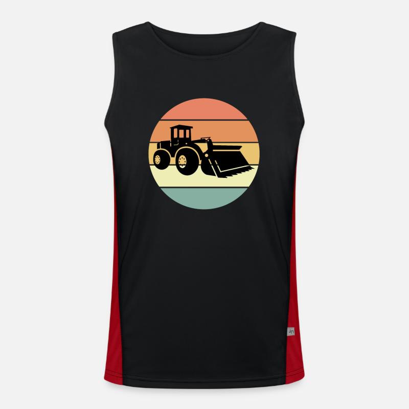 Retro Radlader Design Funktionelles Kontrast-Tank Top für Männer 