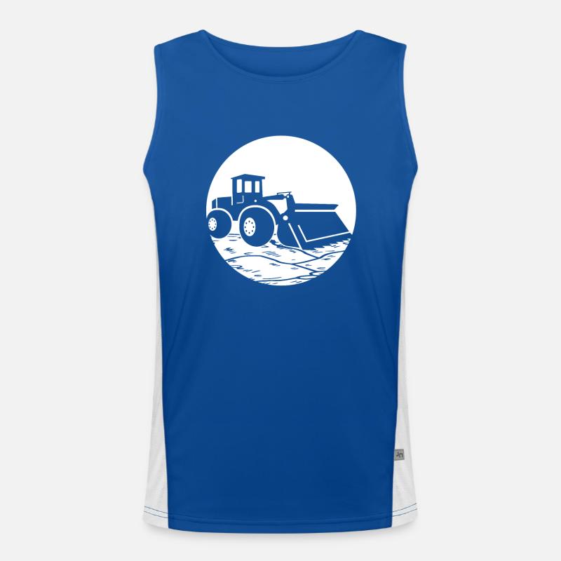 Wheel Loader T-Shirt Men's Functional Contrast Tank Top 