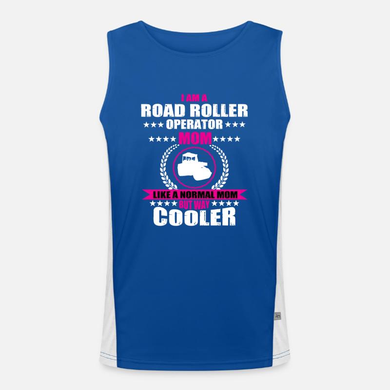Rollers Mama Road Construction Men's Functional Contrast Tank Top 