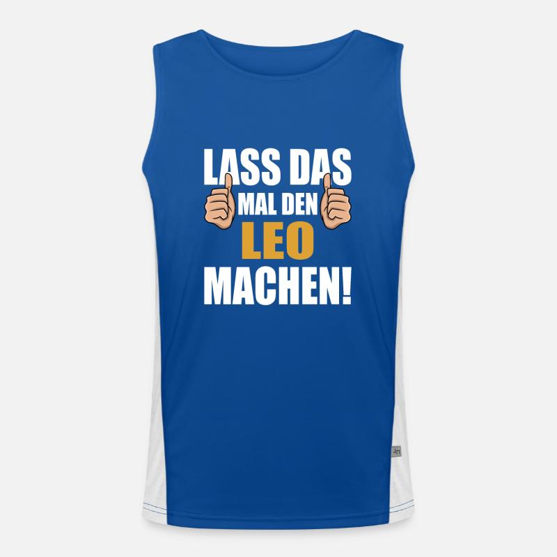 Lass das mal den Leo machen Funktionelles Kontrast-Tank Top für Männer 