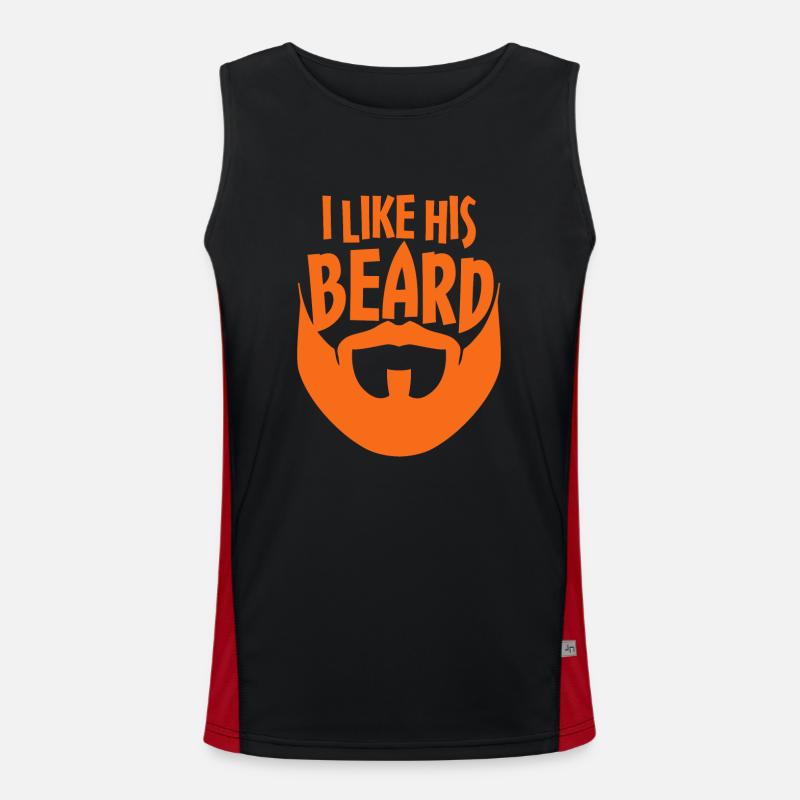 Beards Saying Funny Beard Gift Beard Men's Functional Contrast Tank Top 