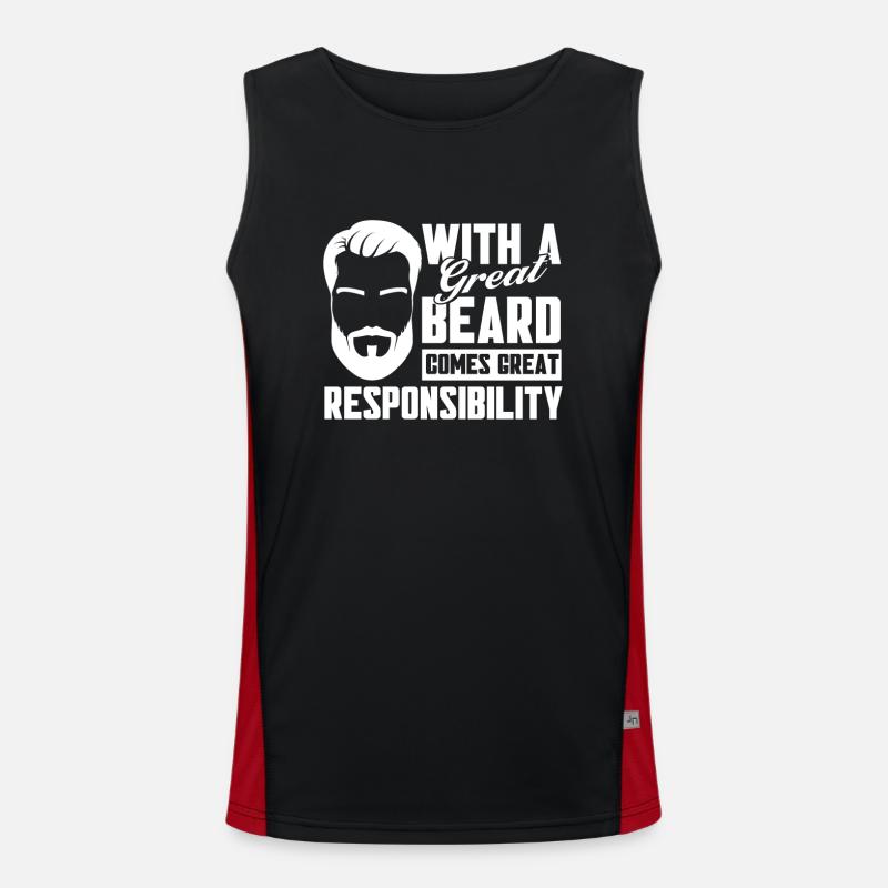 Bärte Spruch Lustiges Bartgeschenk Bart Funktionelles Kontrast-Tank Top für Männer 