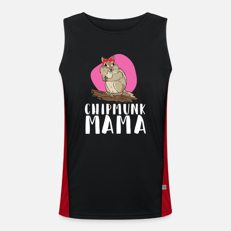 Cadeau de rongeur chipmunk Débardeur respirant contrasté Homme 