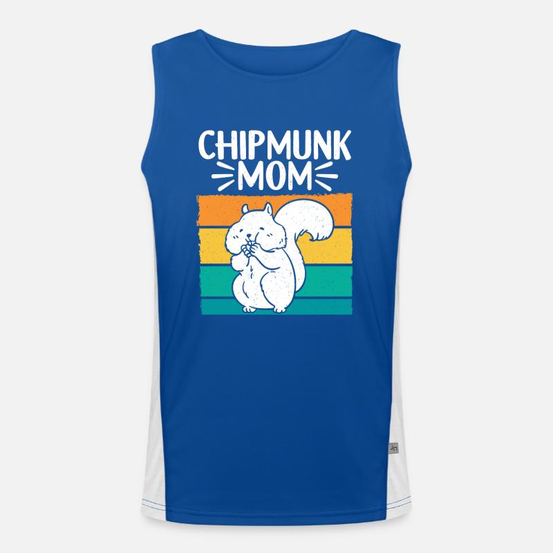Chipmunk Rodent Gift Men's Functional Contrast Tank Top 