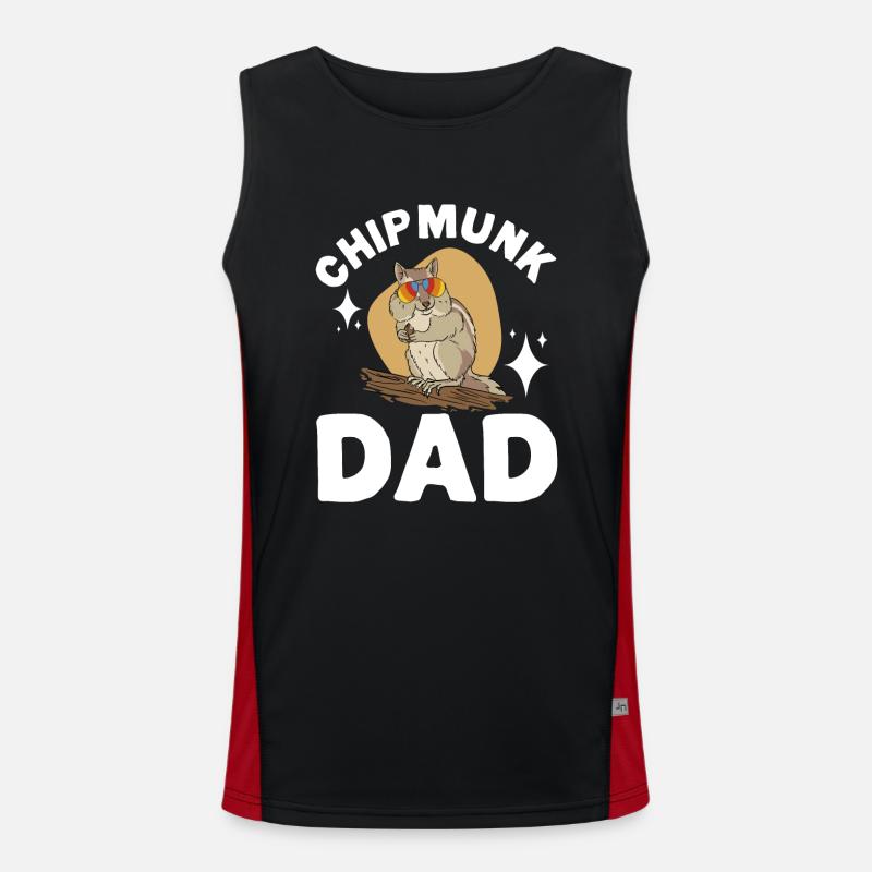 Cadeau de rongeur chipmunk Débardeur respirant contrasté Homme 