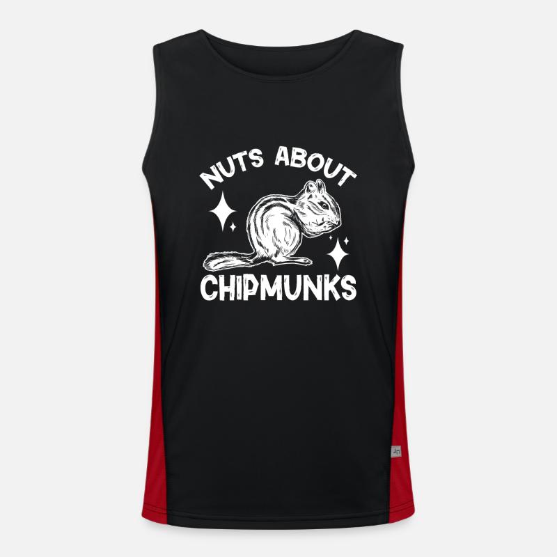 Cadeau de rongeur chipmunk Débardeur respirant contrasté Homme 