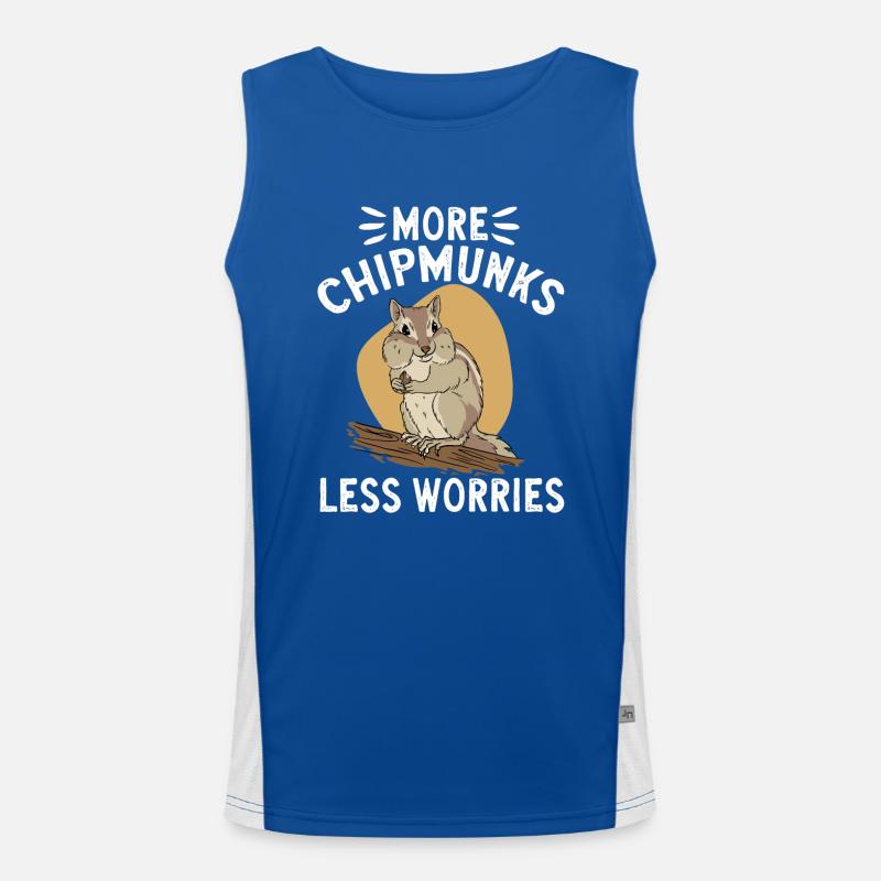 Chipmunk Rodent Gift Men's Functional Contrast Tank Top 