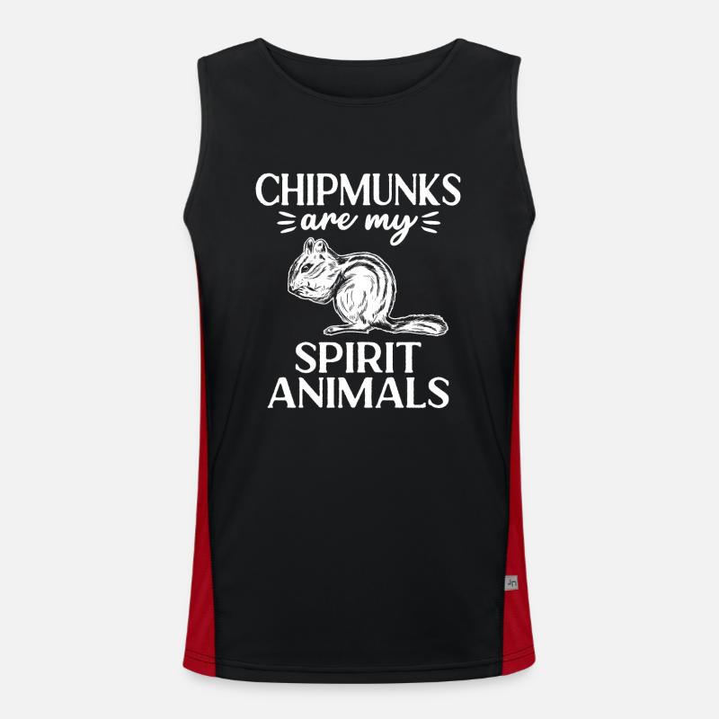 Cadeau de rongeur chipmunk Débardeur respirant contrasté Homme 