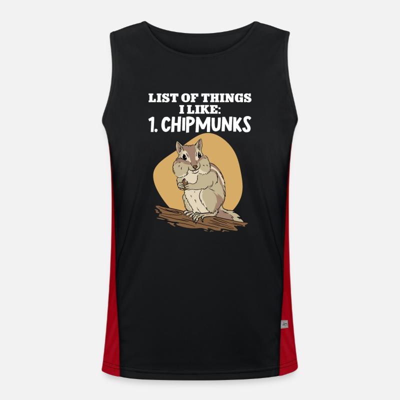 Cadeau de rongeur chipmunk Débardeur respirant contrasté Homme 