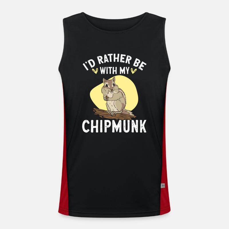 Cadeau de rongeur chipmunk Débardeur respirant contrasté Homme 