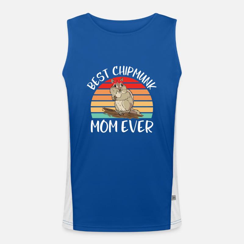 Chipmunk Rodent Gift Men's Functional Contrast Tank Top 