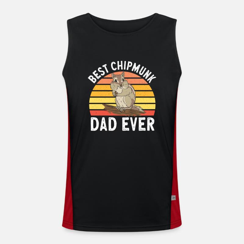Cadeau de rongeur chipmunk Débardeur respirant contrasté Homme 