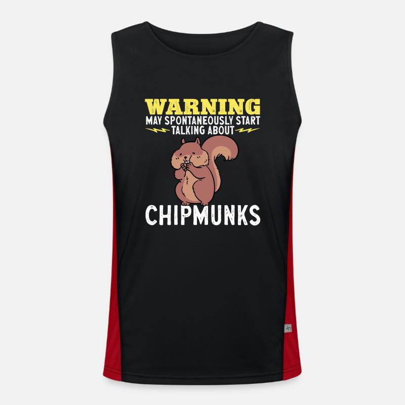 Cadeau de rongeur chipmunk Débardeur respirant contrasté Homme 