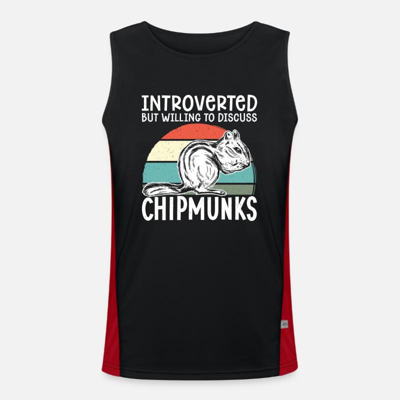 Cadeau de rongeur chipmunk Débardeur respirant contrasté Homme 