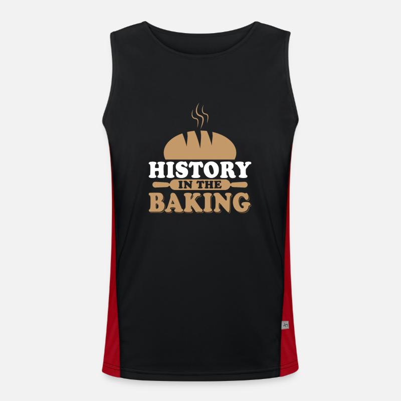 History In The Baking Bake Cake Cookie Pastry Funktionelles Kontrast-Tank Top für Männer 