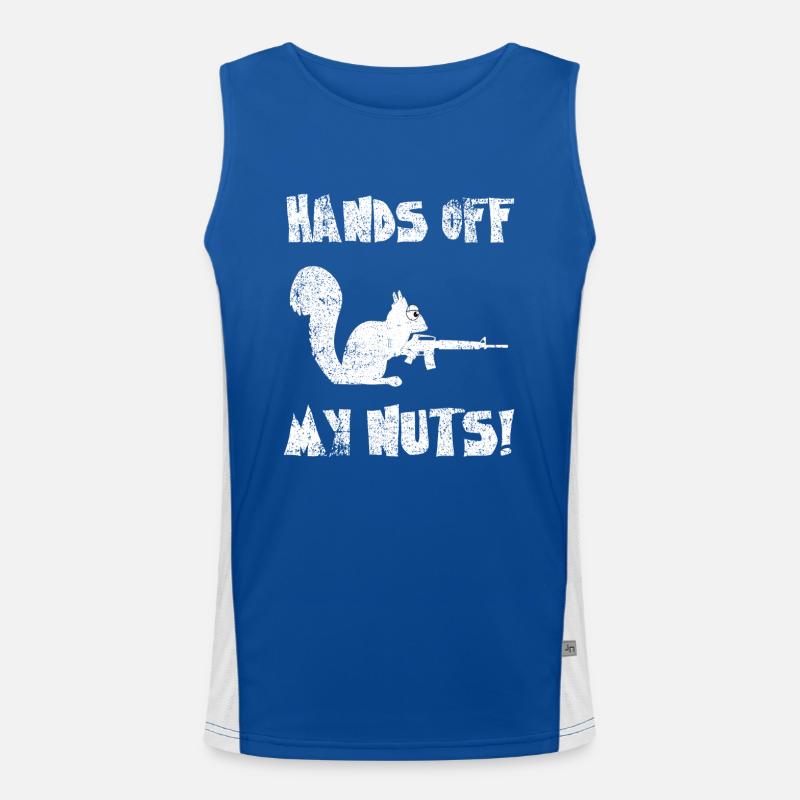 Ne touche pas à mes noix, écureuil vigilant Débardeur respirant contrasté Homme 