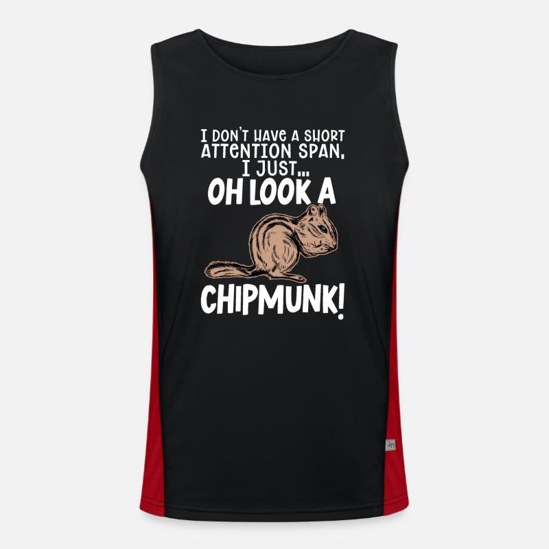 Cadeau de rongeur chipmunk Débardeur respirant contrasté Homme 