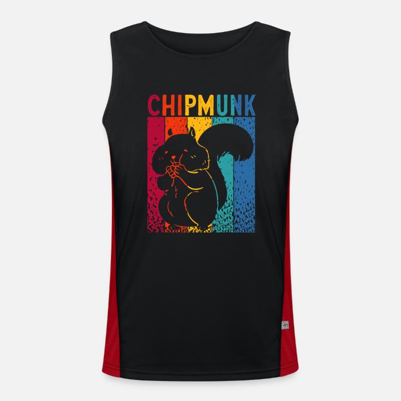 Chipmunk Rodent Gift Men's Functional Contrast Tank Top 