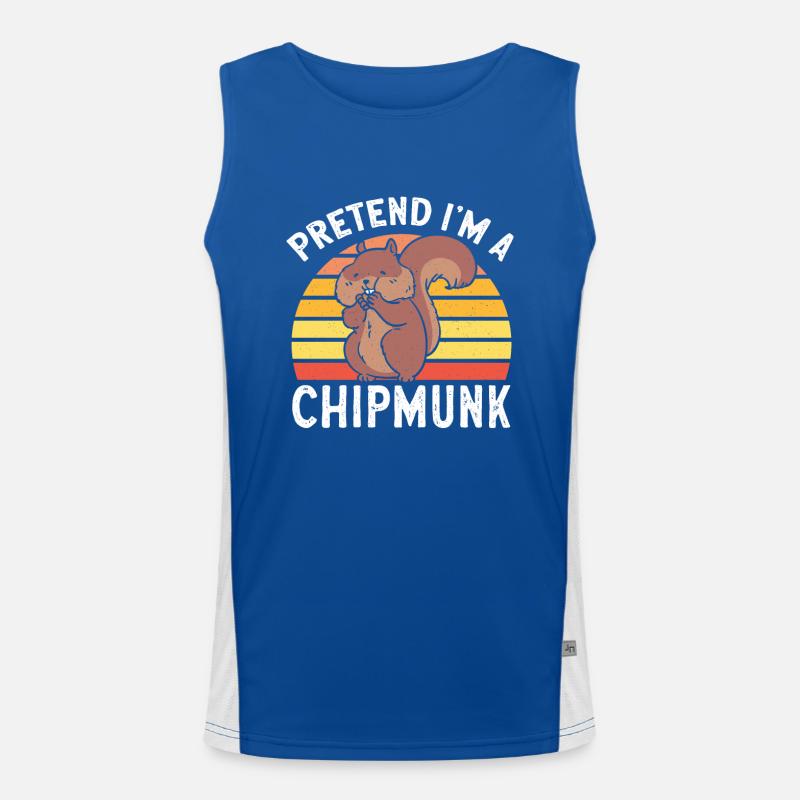Cadeau de rongeur chipmunk Débardeur respirant contrasté Homme 